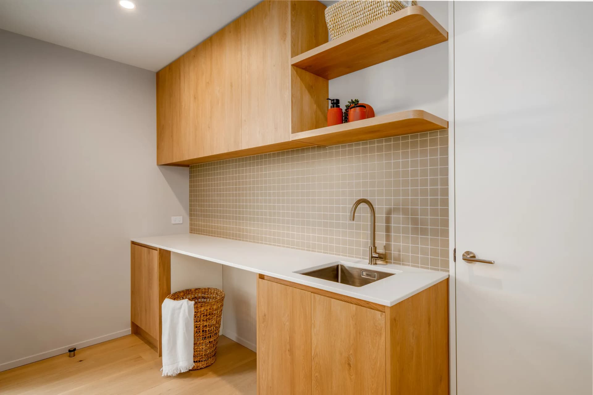 Bathroom feature wall at 18 Burkett Street