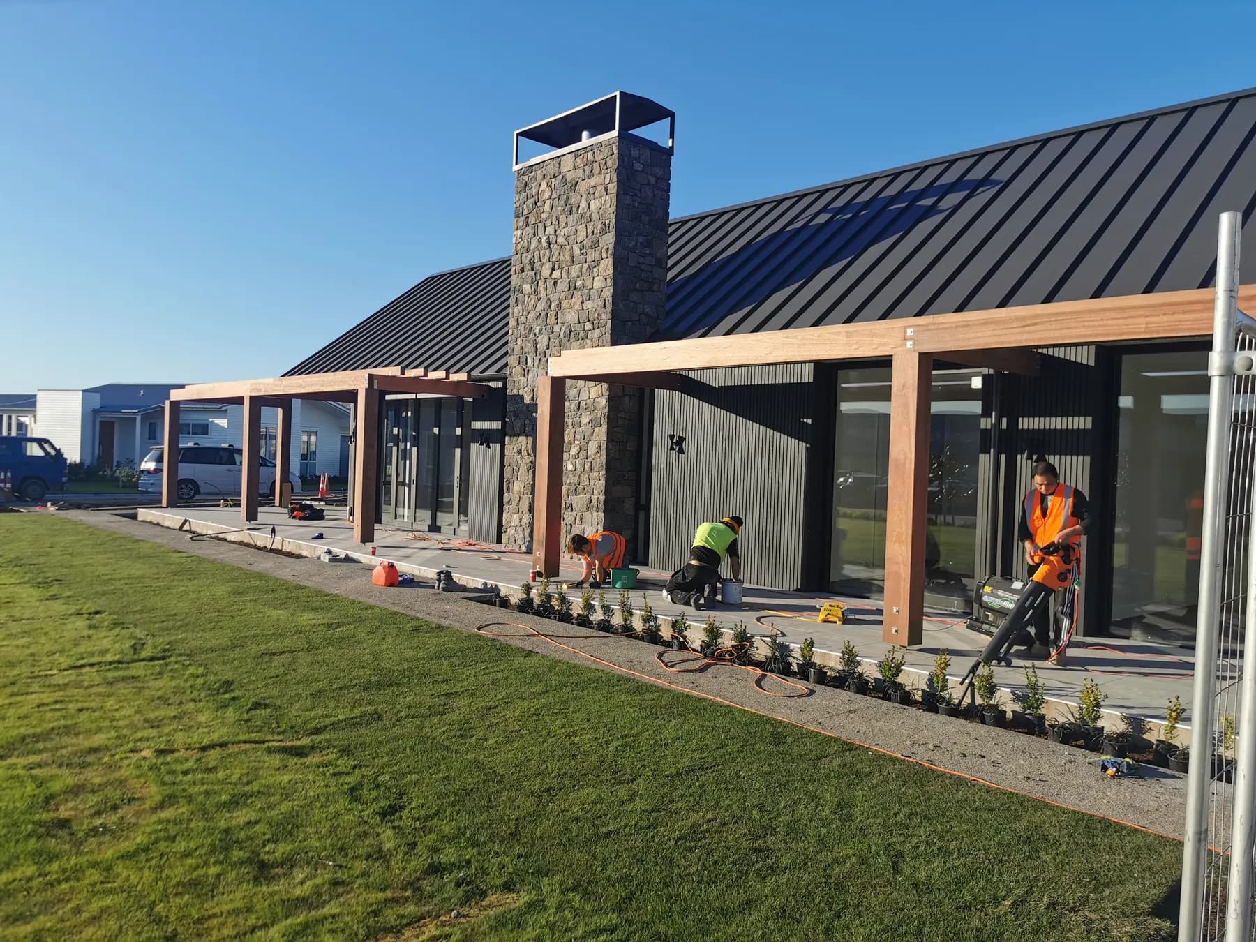 Exterior floor tiling installation — outdoor paving, Canterbury