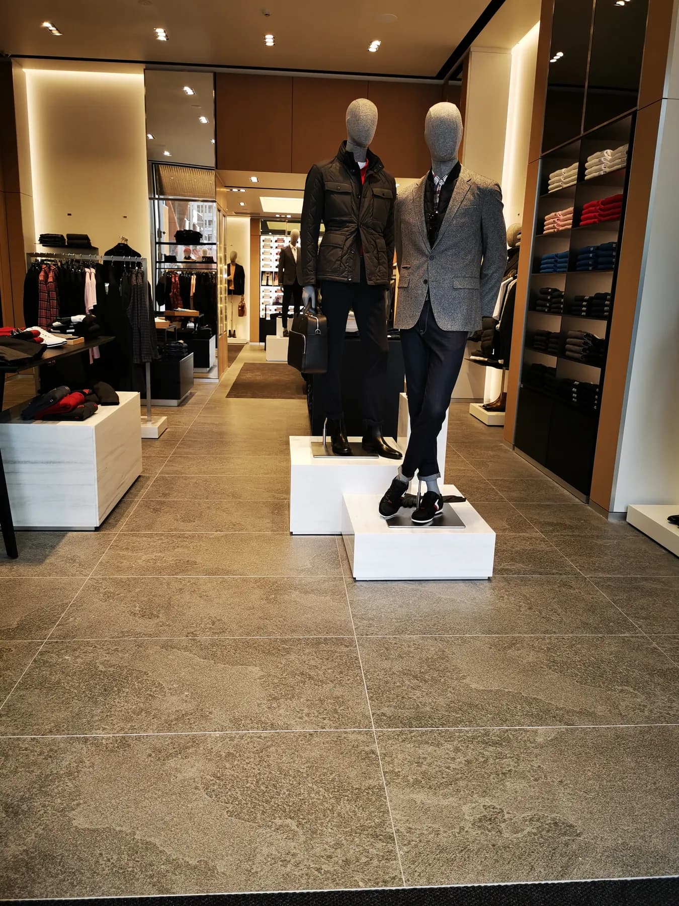 Hugo Boss Christchurch stone facade tiling detail