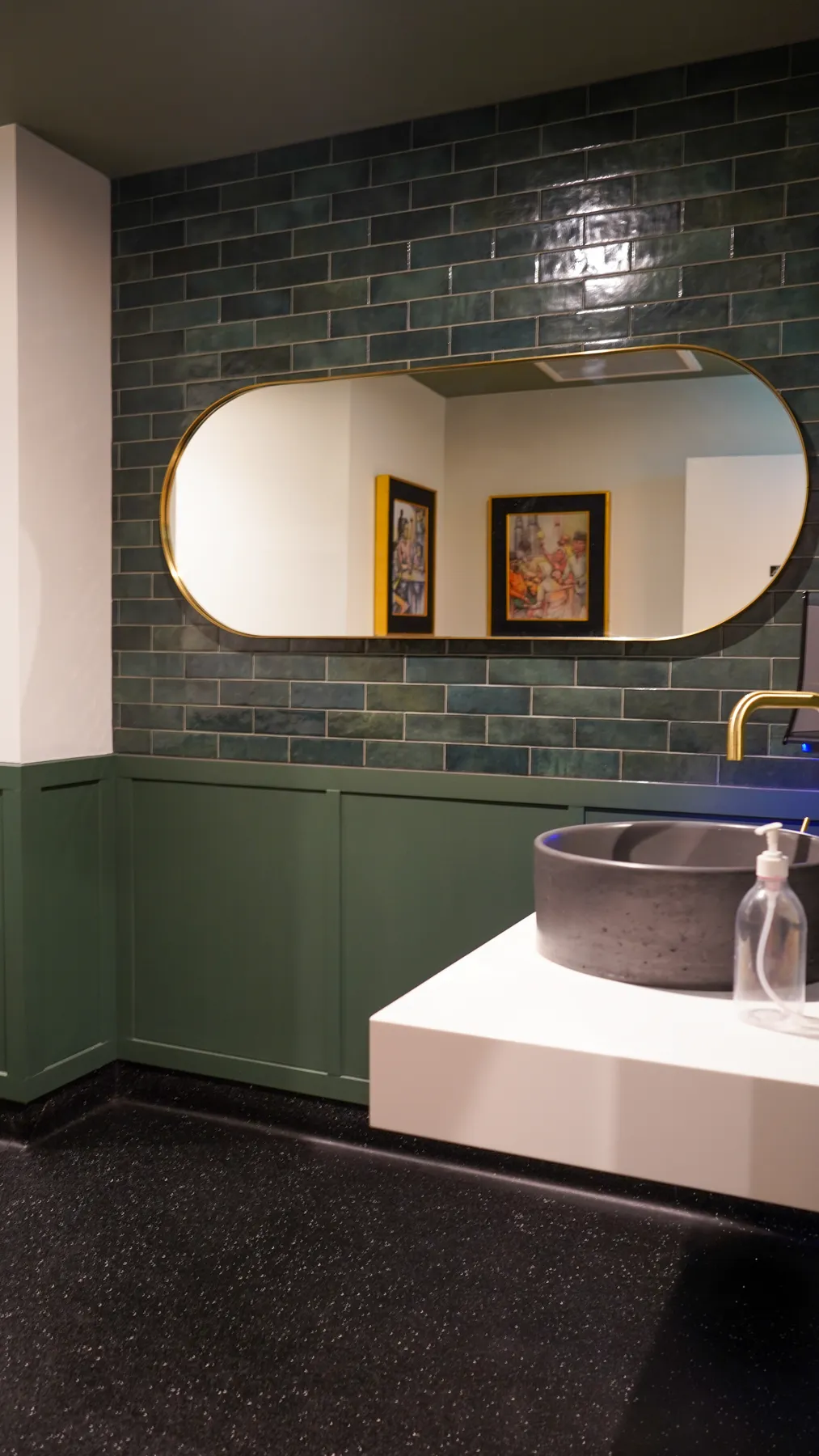 PappaRich Riccarton feature wall tiling