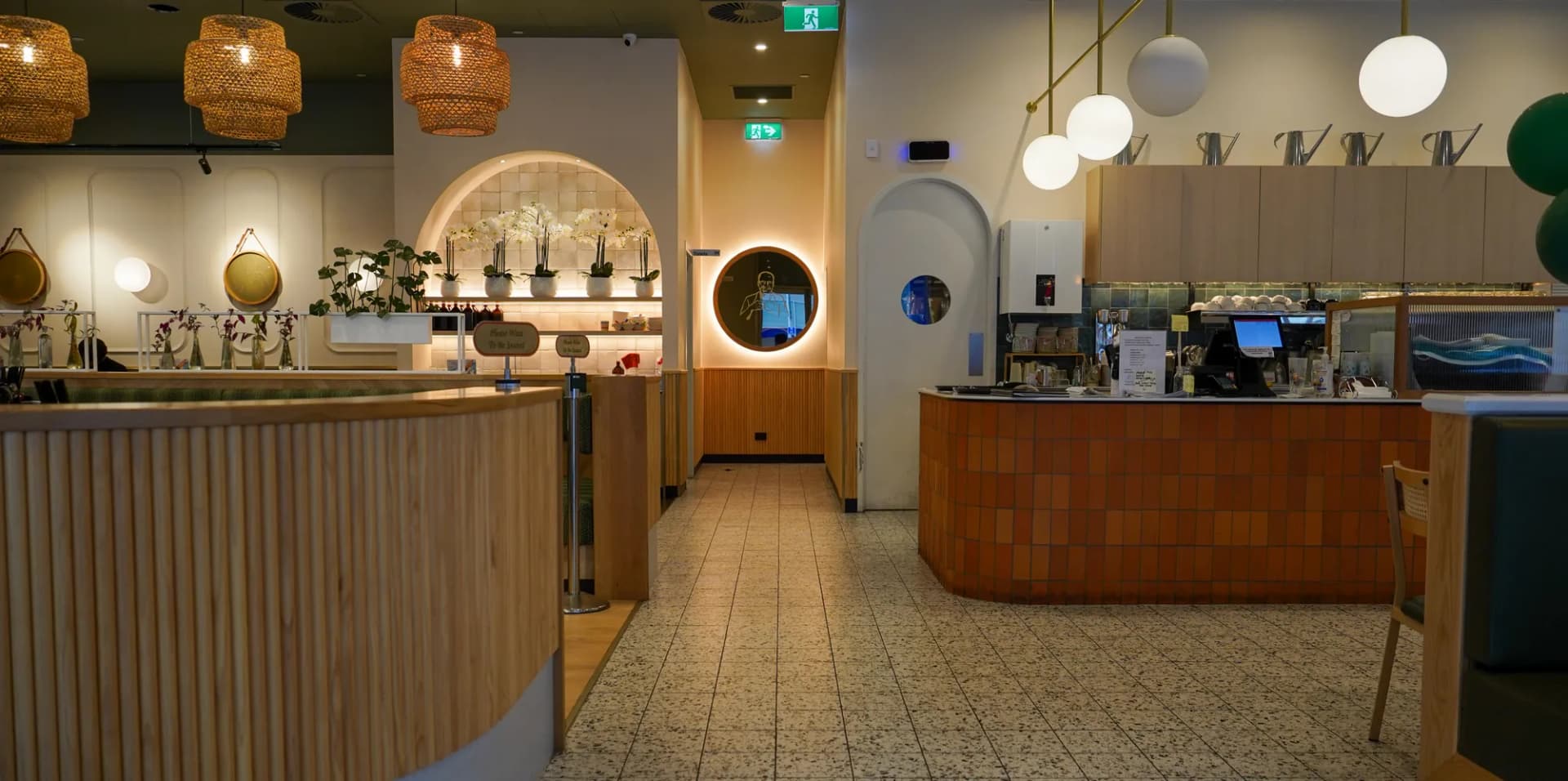 Floor and feature tiling for PappaRich restaurant Riccarton by JSR Tiling
